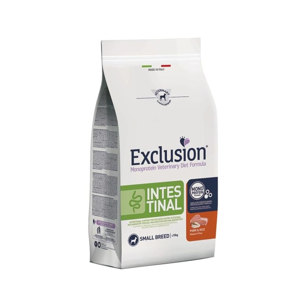 SMALL BREED INTESTINAL MAIALE E RISO 2KG EXCLUSION