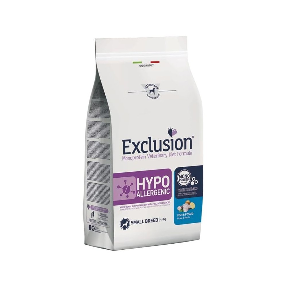 HYPOALLERGENIC ADULT SMALL PESCE E PATATE 2KG EXCLUSION