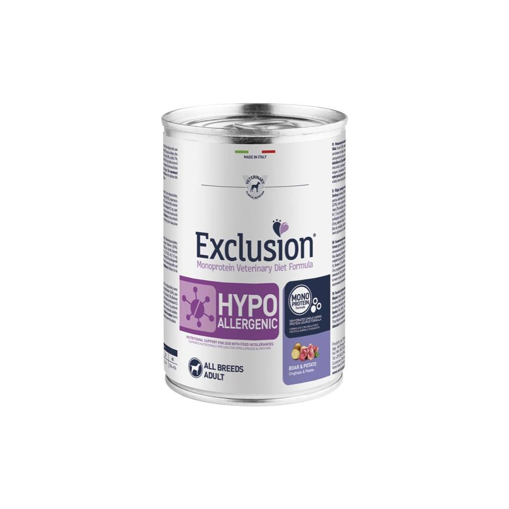 EXCLUSION HYPOALLERGENIC CINGHIALE E PATATE 400g