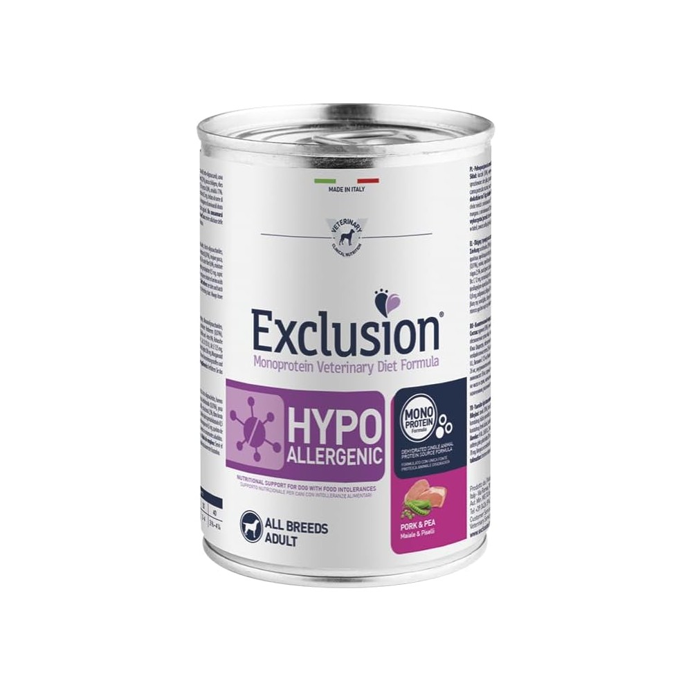 EXCLUSION HYPOALLERGENIC MAIALE E PISELLI 400g