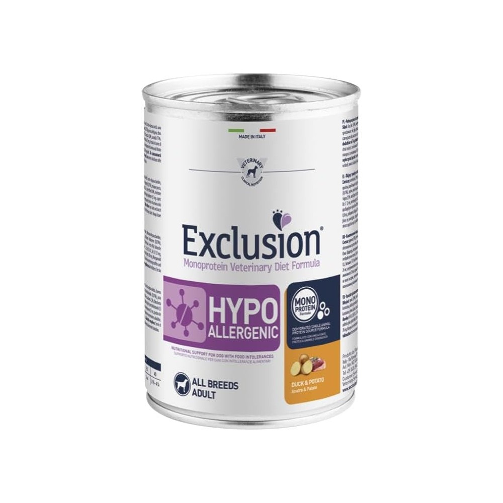 EXCLUSION HYPOALLERGENIC ANATRA E PATATE 400g