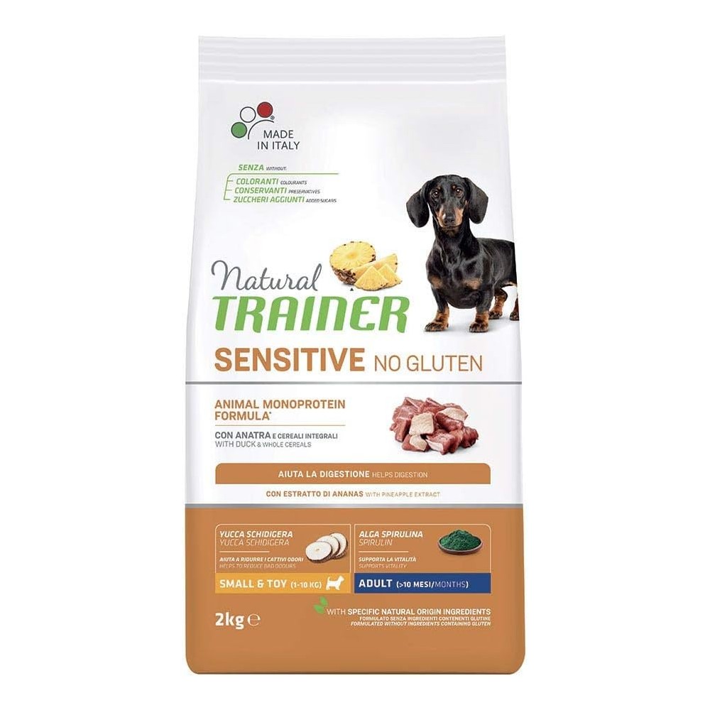 NATURAL TRAINER SENSITIVE NO GLUTEN ADULT SMALL ANATRA 2KG