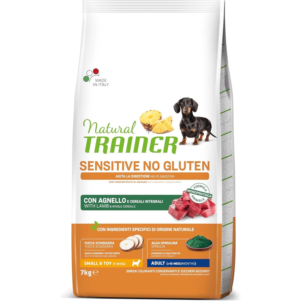 NATURAL TRAINER SENSITIVE NO GLUTEN ADULT SMALL AGNELLO 2KG