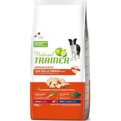 NATURAL TRAINER ADULT MEDIUM POLLO FRESCO E RISO 12KG