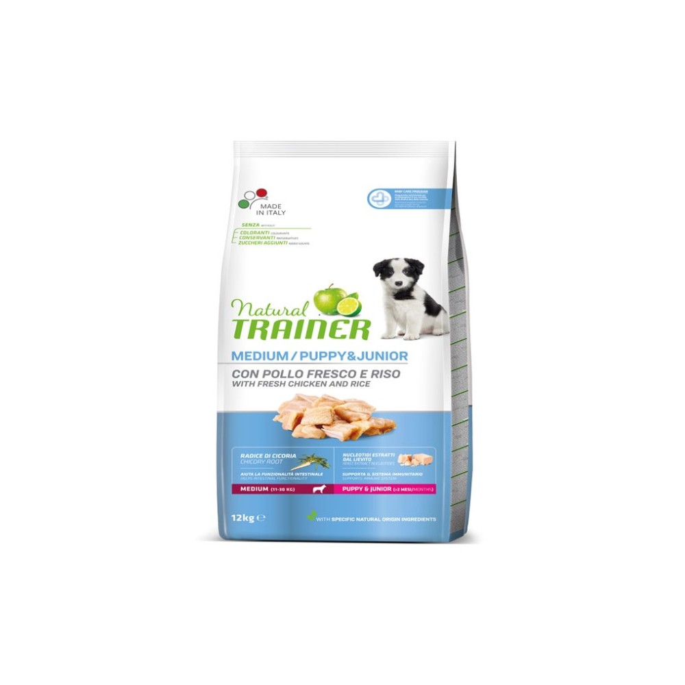 NATURAL TRAINER PUPPY MEDIUM POLLO FRESCO 12KG