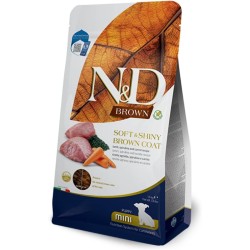 FARMINA N&D PUPPY MINI BROWN COAT AGNELLO SPIRULINA E CAROTE 1,5KG