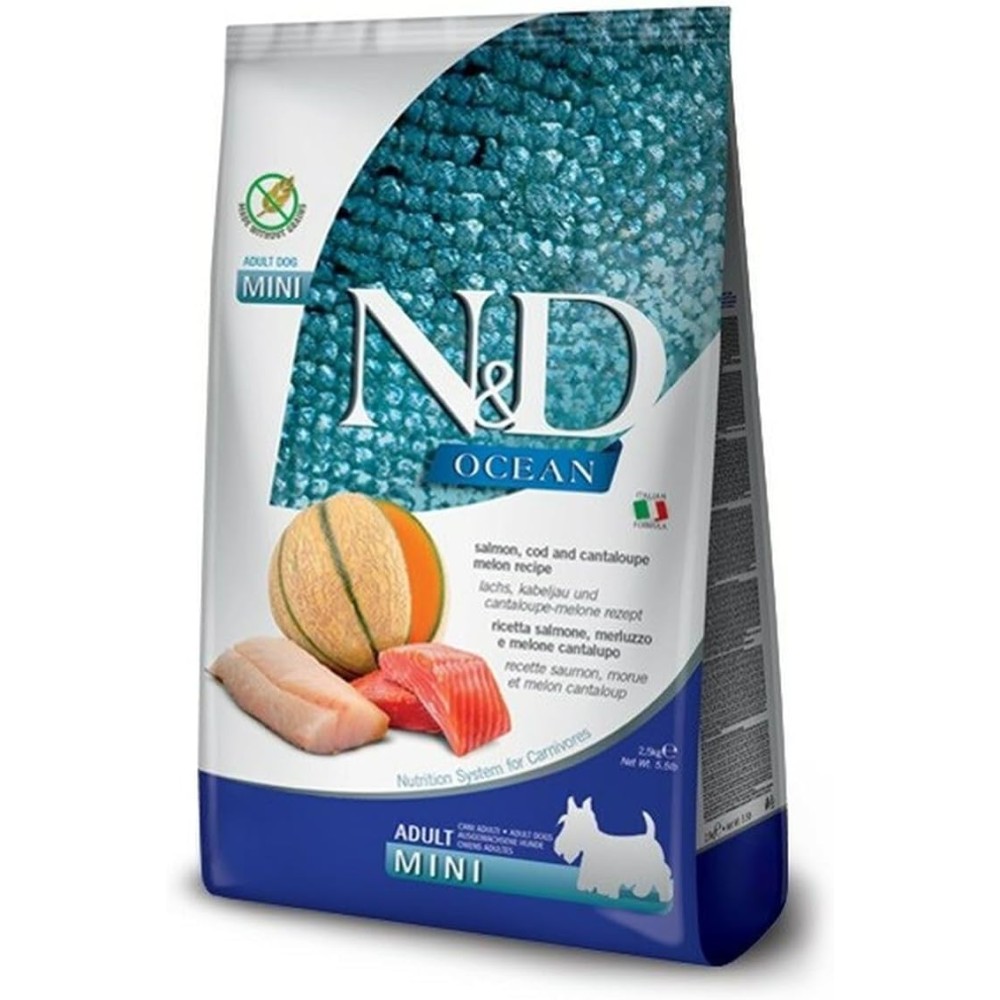 FARMINA N&D ADULT MINI OCEAN SALMONE MERLUZZO E MELONE CANTALUPO 2,5KG