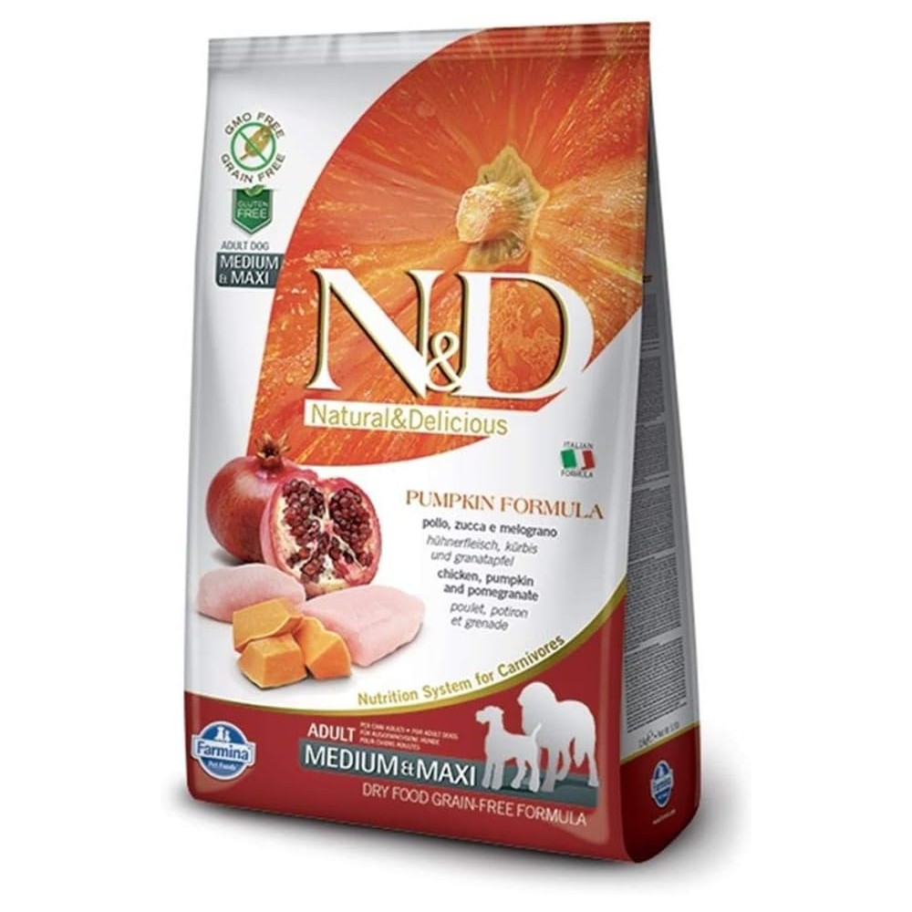 FARMINA N&D ADULT MEDIUM/MAXI PUMPKIN POLLO ZUCCA E MELOGRANO 12KG