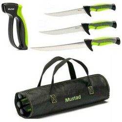 KNIFE KIT 3 PEZZI+SHARPERNER Mustad