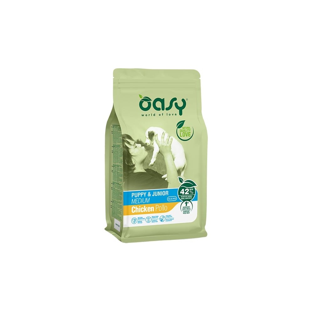 OASY PUPPY & JUNIOR MEDIUM POLLO 3KG