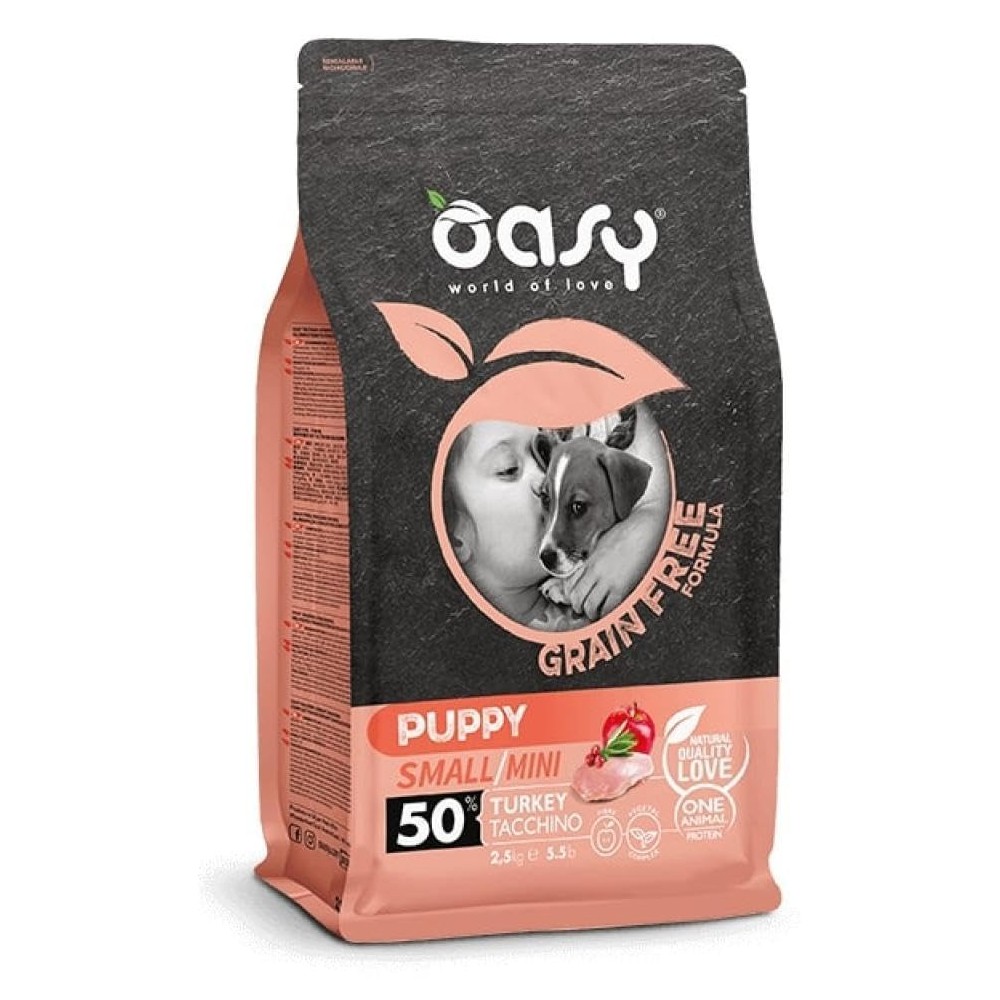 OASY PUPPY SMALL/MINI GRAIN FREE TACCHINO 2,5KG
