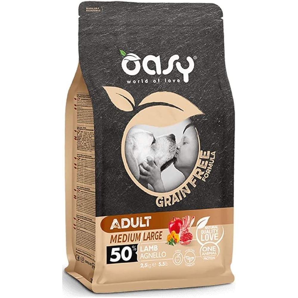 OASY ADULT MEDIUM/LARGE GRAIN FREE AGNELLO