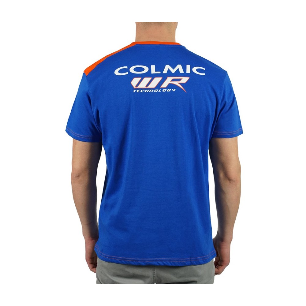 T-SHIRT BLUE/ORANGE COLMIC