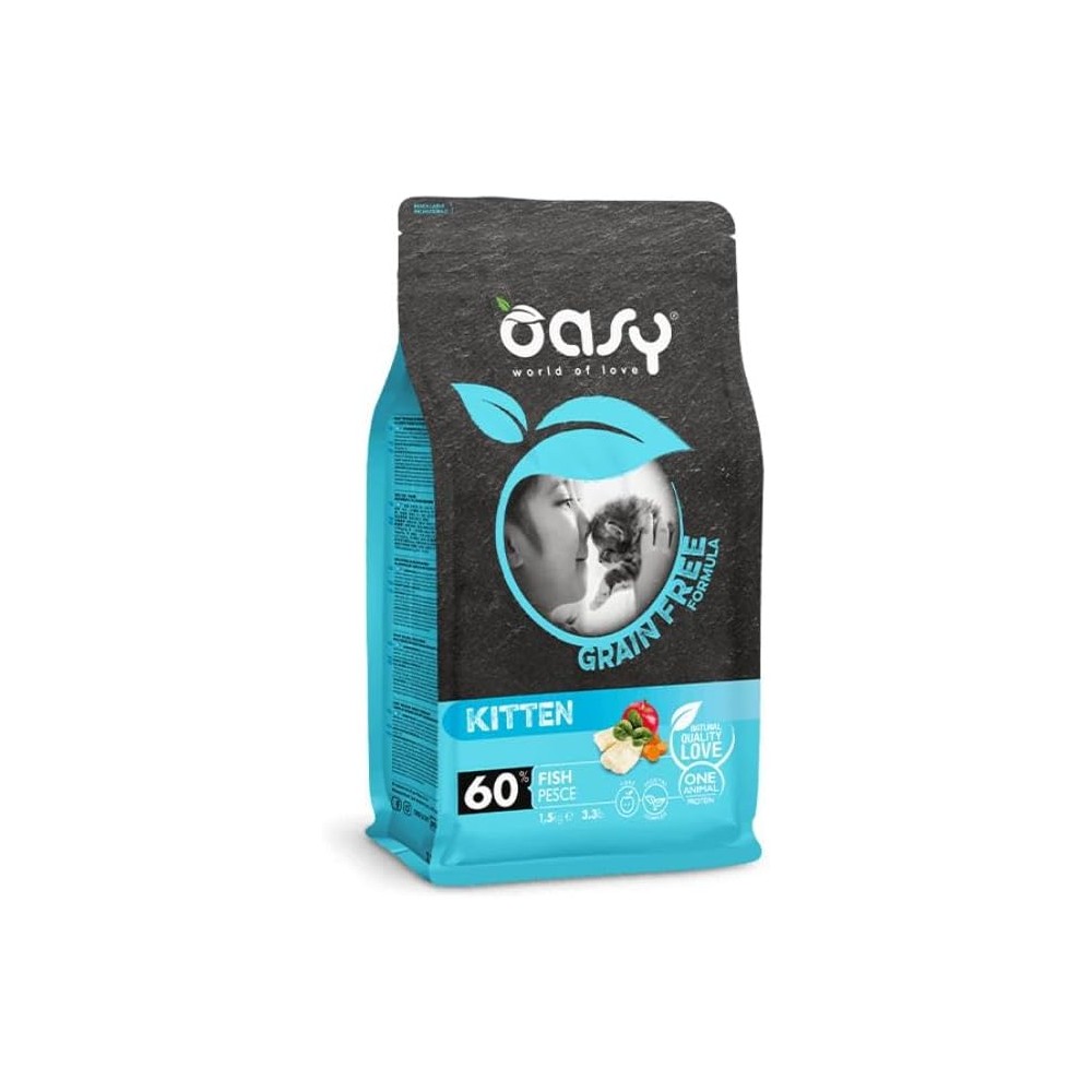 OASY KITTEN GRAIN FREE PESCE 1,5KG