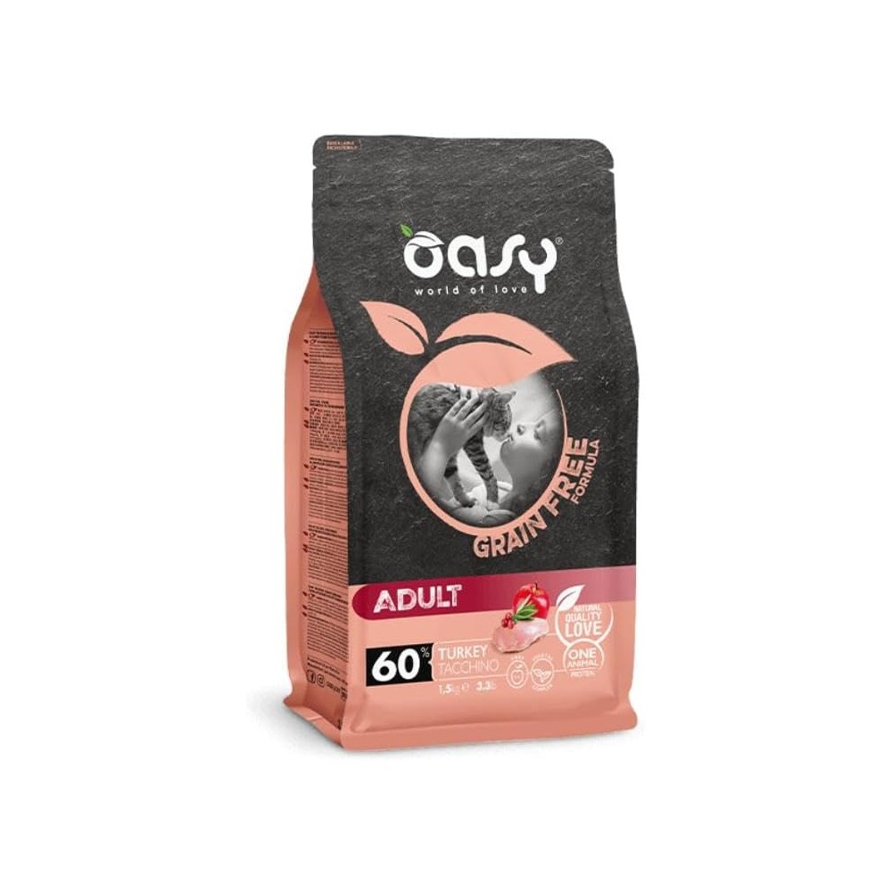 OASY ADULT CAT TACCHINO GRAIN FREE 1,5KG