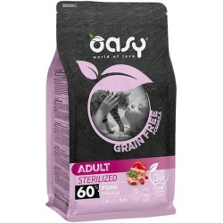 OASY CAT ADULT STERILISED GRAIN FREE MAIALE 1,5KG