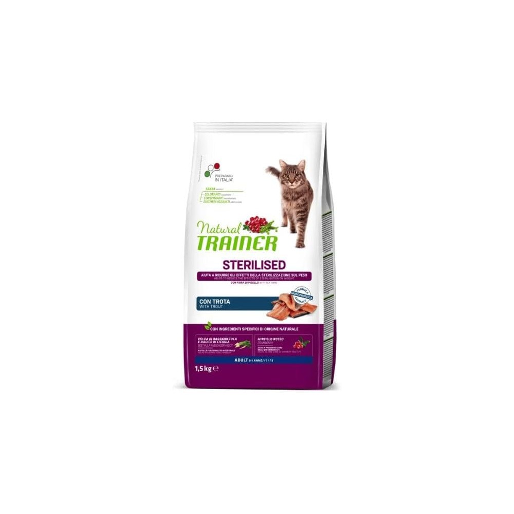 NATURAL TRAINER CAT STERILISED TROTA 1,5KG
