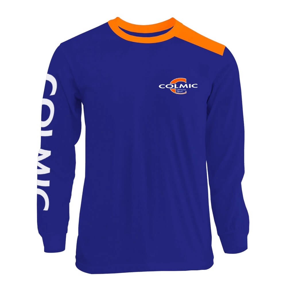T-SHIRT LONG BLU-ORANGE XL COLMIC