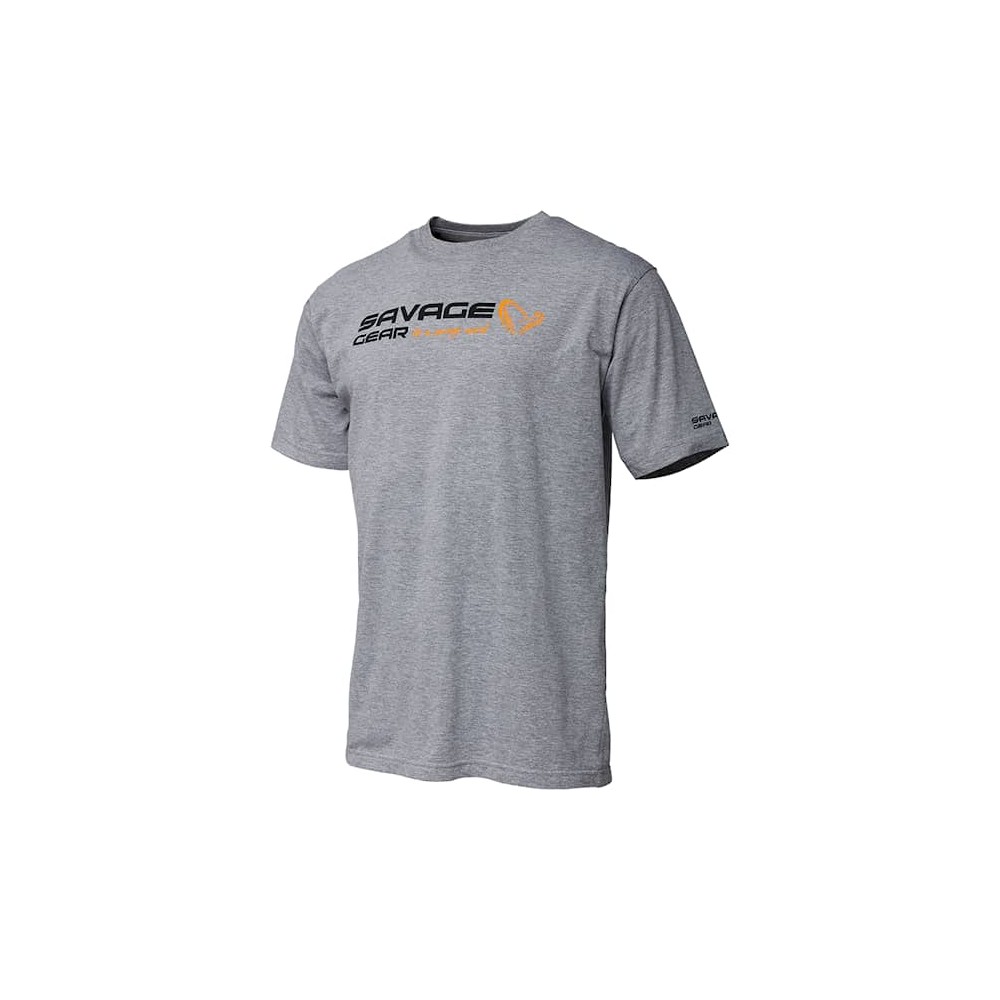 SIGNATURE LOGO T-SHIRT TG. XL GREY MELANGE SAVAGE GEAR