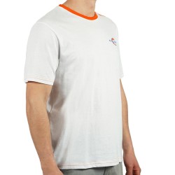 T-SHIRT WHITE/ORANGE COLMIC