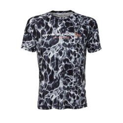SG NIGHT UV  T-SHIRT TG.L BLACK WATERPRINT SAVAGE GEAR