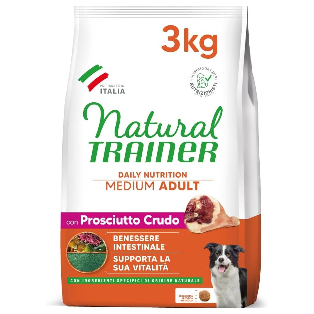 NATURAL TRAINER ADULT MEDIUM PROSCIUTTO CRUDO 3KG