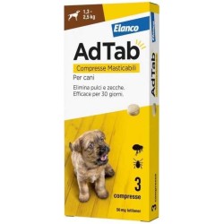 ADTAB COMPRESSE MASTICABILI PER CANI 1,3-2,5Kg   3COMPRESSE