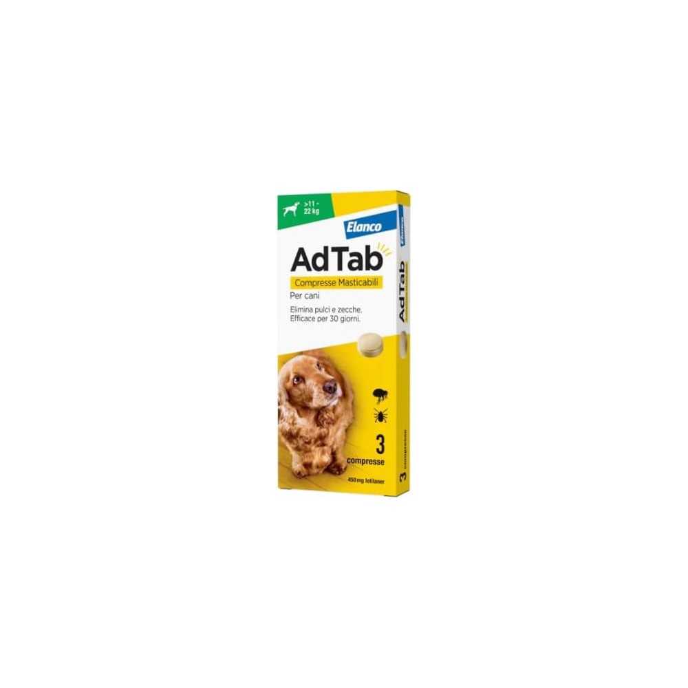 ADTAB COMPRESSE MASTICABILI PER CANI 11-22KG   3 COMPRESSE