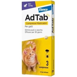 ADTAB COMPRESSE MASTICABILI PER GATTI 0,5-2KG   3 COMPRESSE