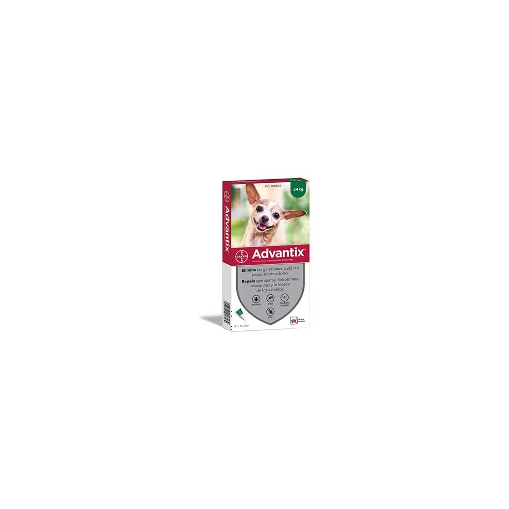 ADVANTIX FIALETTE PER CANI FINO A 4KG  CONFEZIONE DA 6