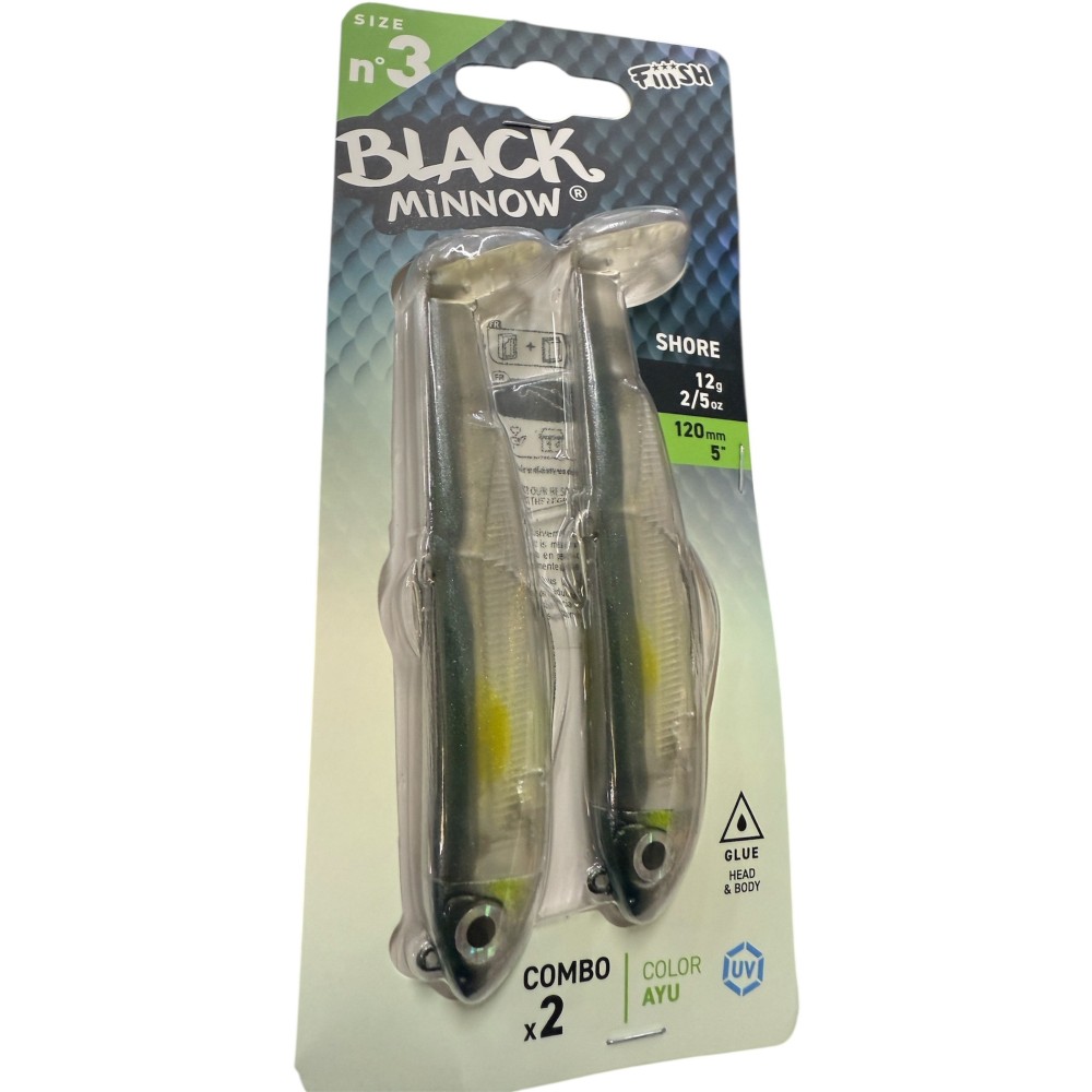 BLACK MINNOW N°3 SHORE 12GR FIIISH