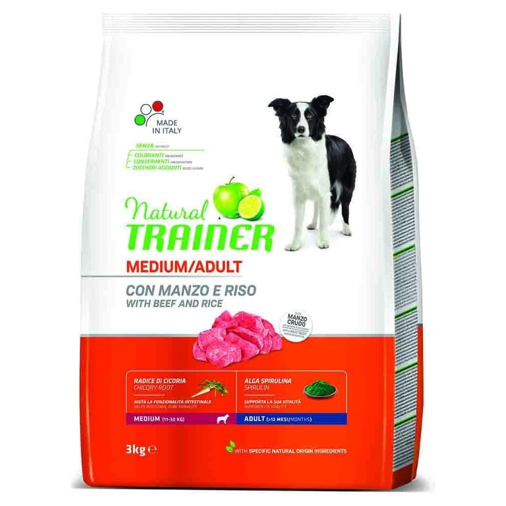 NATURAL TRAINER ADULT MEDIUM MANZO 3KG