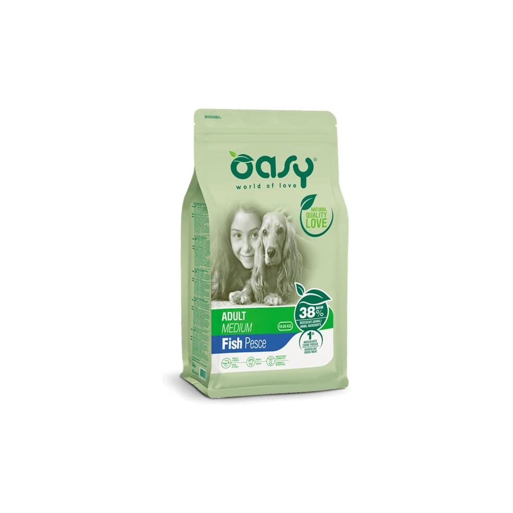 OASY ADULT MEDIUM PESCE 12KG
