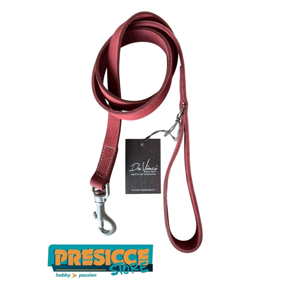 LEOPET - GUINZAGLIO DA VINCI PELLE INGRASSATA TRE COLORI 120cm