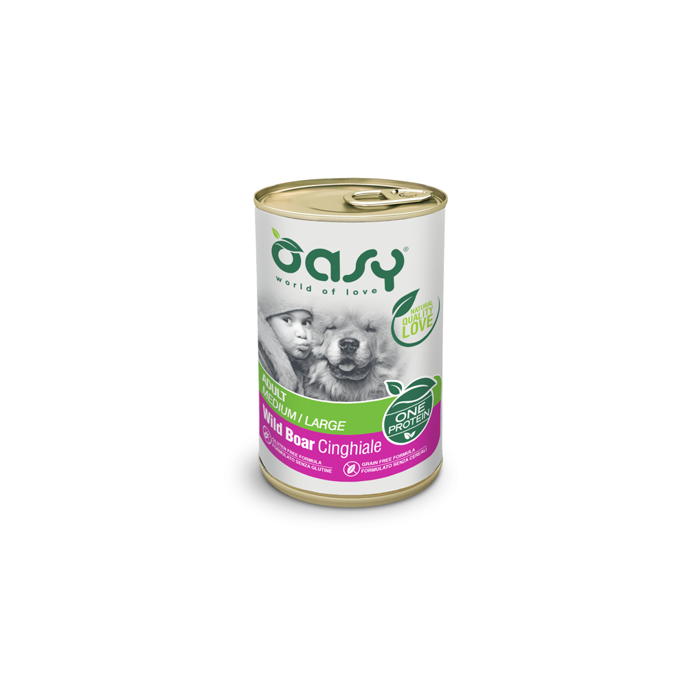 OASY ONE PROTEIN ADULT MEDIUM CINGHIALE 400G