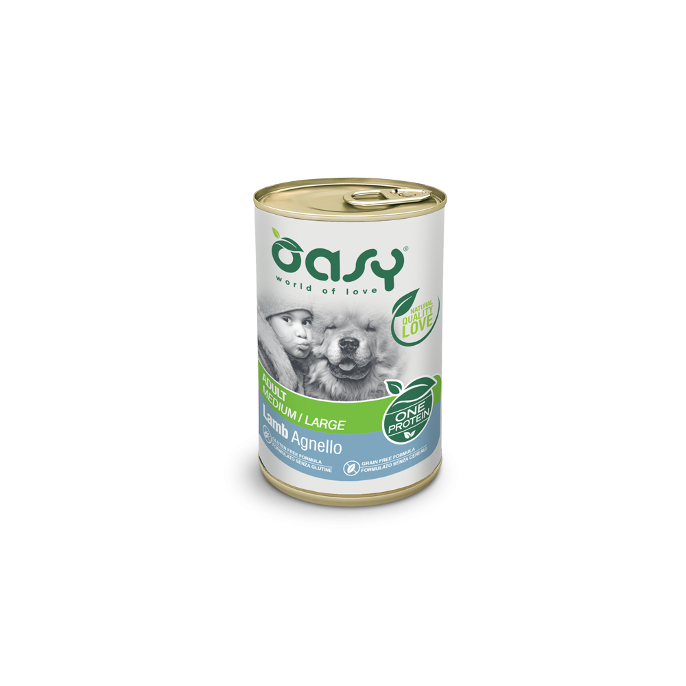 OASY ONE PROTEIN ADULT MEDIUM AGNELLO 400G