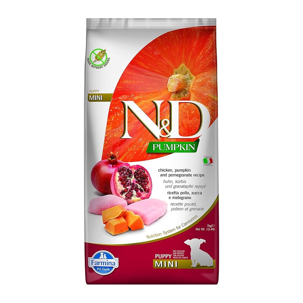 FARMINA N&D PUPPY MINI POLLO ZUCCA E MELOGRANO 2,5KG