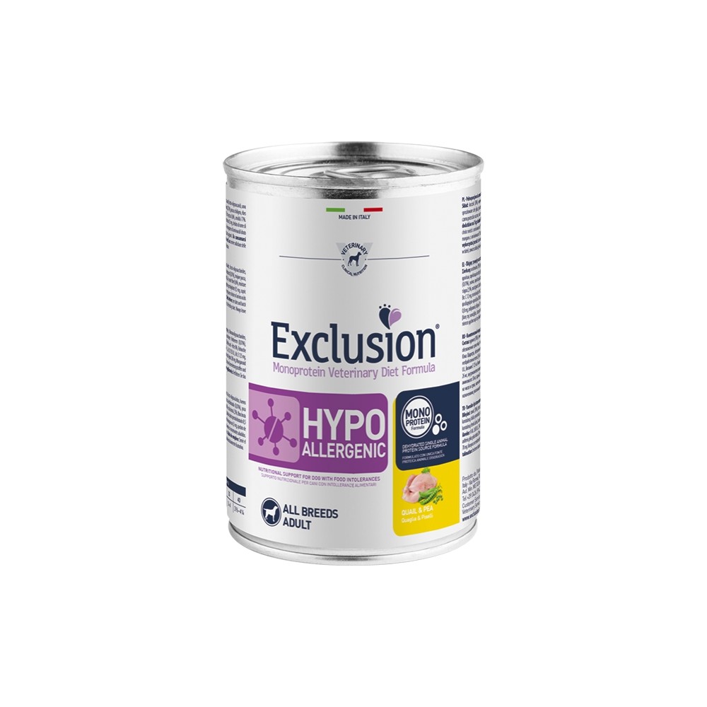 EXCLUSION HYPOALLERGENIC QUAGLIA E PISELLI 400G