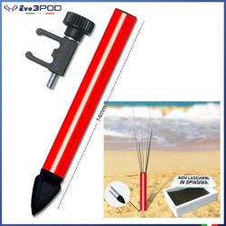 PORTA AGHI ALLUMINIO+PUNTA+CLIP EVO3POD