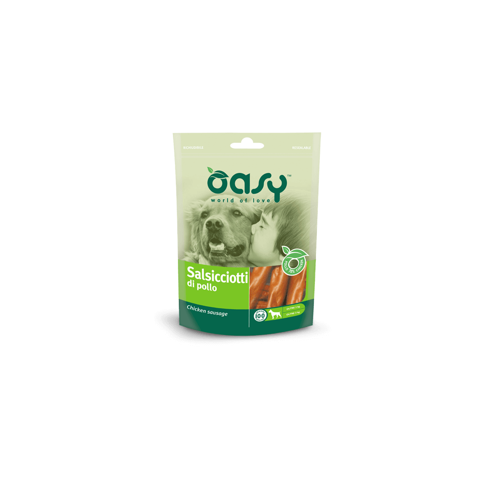 OASY SNACK DOG - SALSICCIOTTI DI POLLO 100G