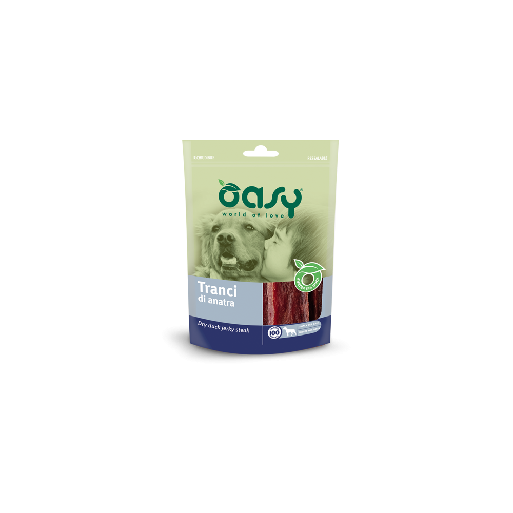 OASY SNACK DOG - TRANCI DI ANATRA 100G