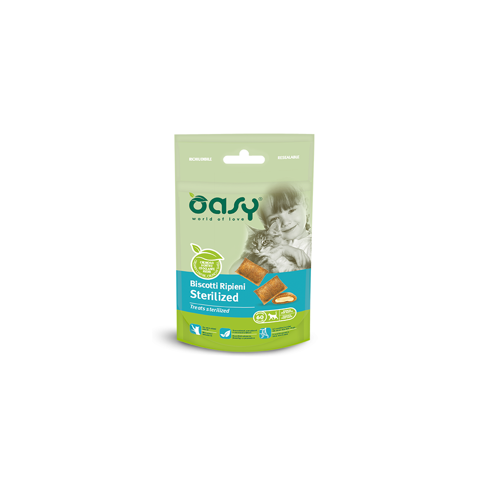 OASY SNACK CAT - BISCOTTI RIPIENI STERILIZED 60G