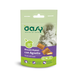 OASY SNACK CAT - BISCOTTI RIPIENI CON AGNELLO 60G