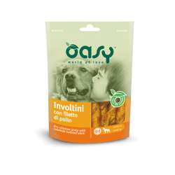 OASY SNACK DOG - INVOLTINI CON FILETTO DI POLLO 100G