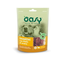 OASY SNACK DOG - INVOLTINI CON FILETTO DI ANATRA 100G