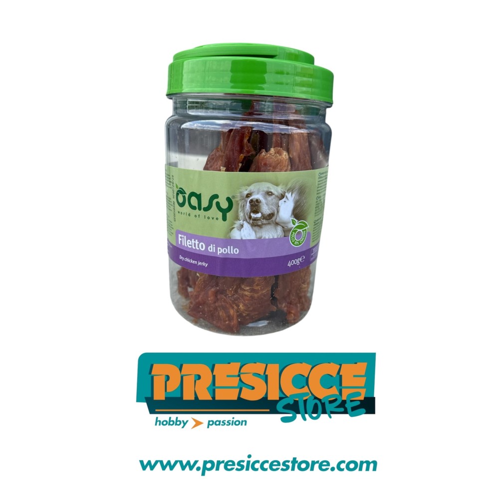 OASY SNACK DOG - FILETTI DI POLLO 400g (barattolo)