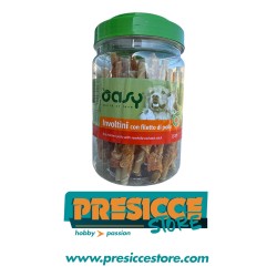 OASY SNACK DOG - INVOLTINI CON FILETTO DI POLLO 350g (barattolo)