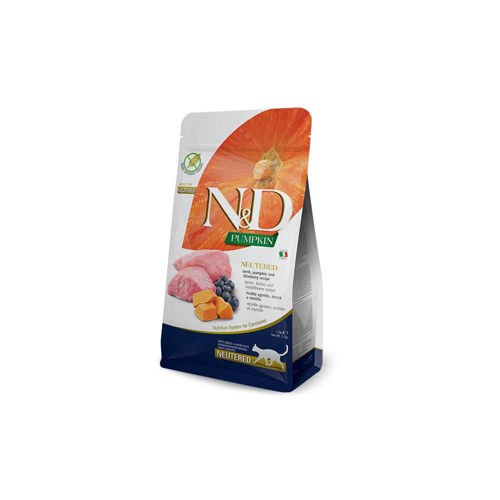 N&D FARMINA GATTO STERILIZZATO PUMPKIN AGNELLO ZUCCA E MIRTILLO 5KG