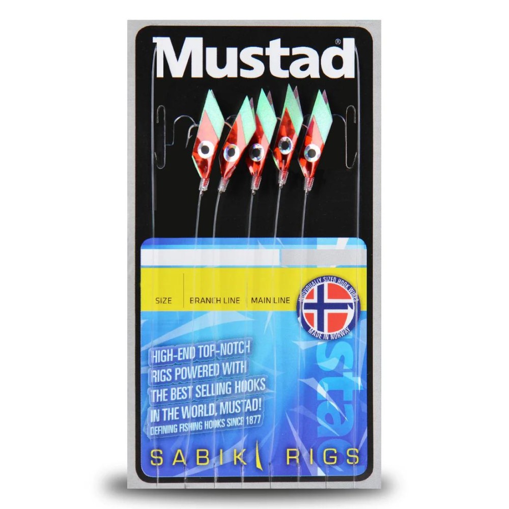 SABIKI RIGS RED PISCATOR MUSTAD