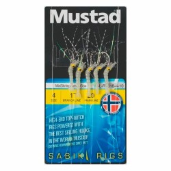 SABIKI RIGS MINISHRIMP GREEN GLOW MUSTAD